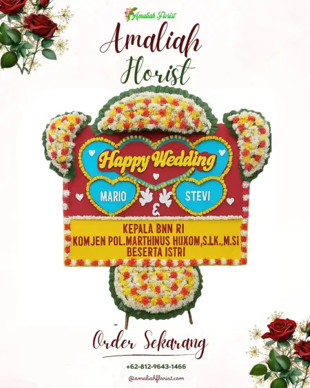 Papan Bunga Pernikahan Lolowau